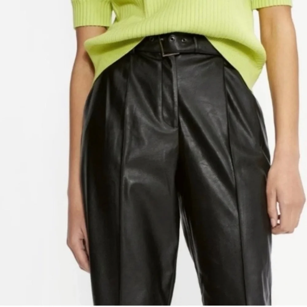 NWT TWD BAKER FAUX LEATHER PANTS - Picture 2 of 10